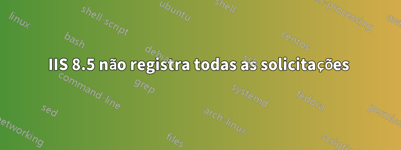 IIS 8.5 não registra todas as solicitações