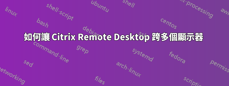 如何讓 Citrix Remote Desktop 跨多個顯示器