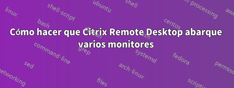 Cómo hacer que Citrix Remote Desktop abarque varios monitores