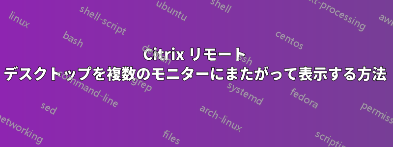 Citrix リモート デスクトップを複数のモニターにまたがって表示する方法