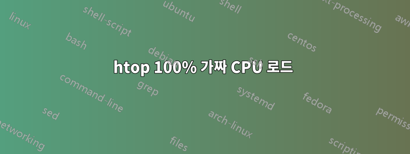 htop 100% 가짜 CPU 로드