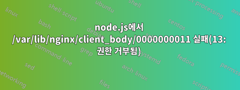 node.js에서 /var/lib/nginx/client_body/0000000011 실패(13: 권한 거부됨)