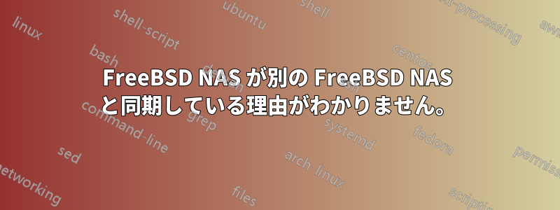 FreeBSD NAS が別の FreeBSD NAS と同期している理由がわかりません。