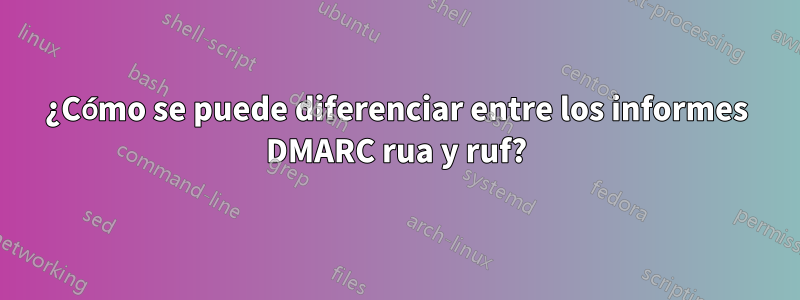 ¿Cómo se puede diferenciar entre los informes DMARC rua y ruf?