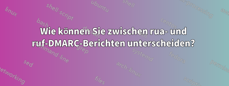 Wie können Sie zwischen rua- und ruf-DMARC-Berichten unterscheiden?