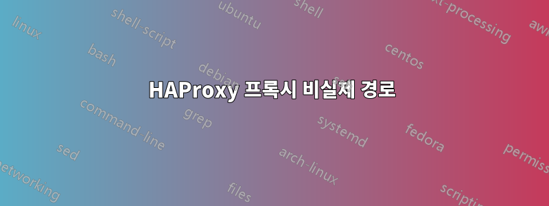 HAProxy 프록시 비실제 경로