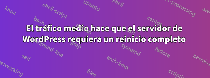 El tráfico medio hace que el servidor de WordPress requiera un reinicio completo