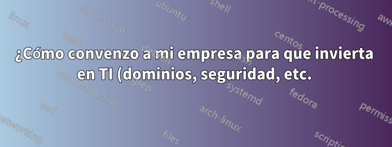 ¿Cómo convenzo a mi empresa para que invierta en TI (dominios, seguridad, etc.)?