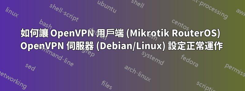 如何讓 OpenVPN 用戶端 (Mikrotik RouterOS)  OpenVPN 伺服器 (Debian/Linux) 設定正常運作