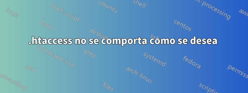 .htaccess no se comporta como se desea