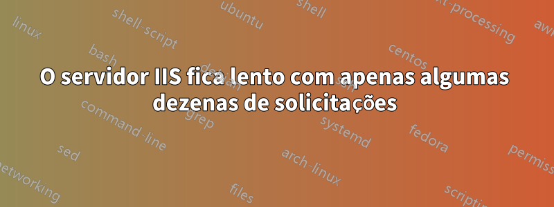 O servidor IIS fica lento com apenas algumas dezenas de solicitações