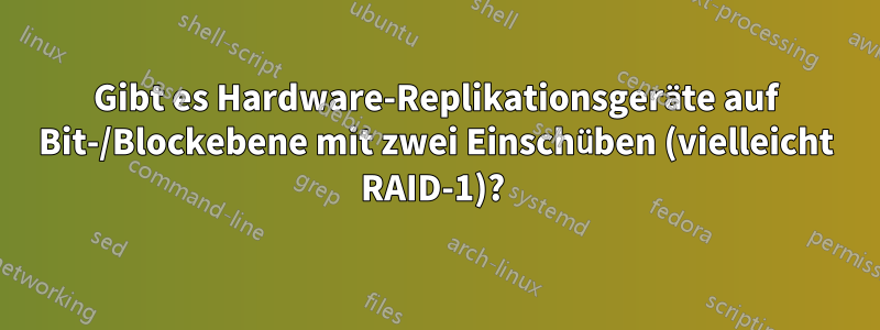 Gibt es Hardware-Replikationsgeräte auf Bit-/Blockebene mit zwei Einschüben (vielleicht RAID-1)? 