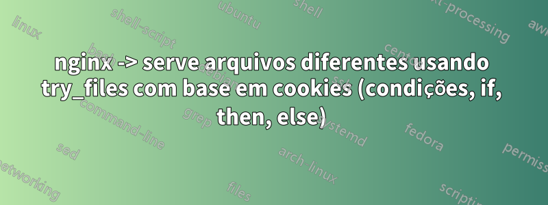 nginx -> serve arquivos diferentes usando try_files com base em cookies (condições, if, then, else)