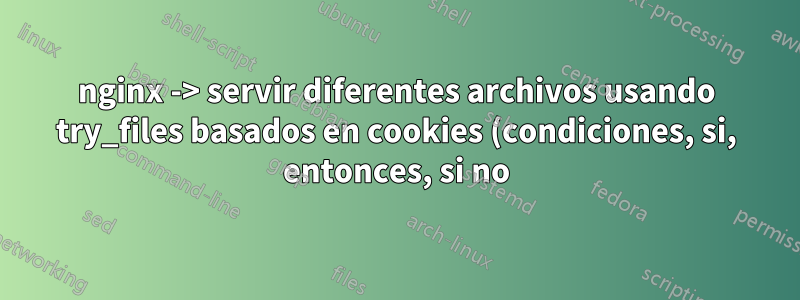 nginx -> servir diferentes archivos usando try_files basados en cookies (condiciones, si, entonces, si no)