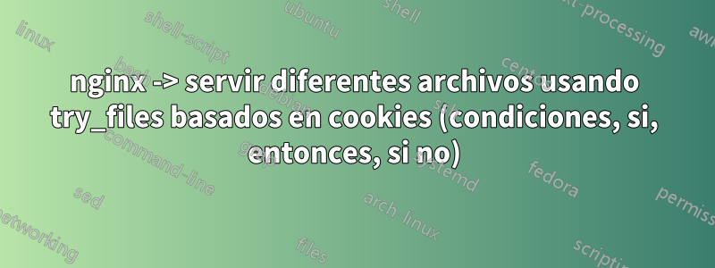 nginx -> servir diferentes archivos usando try_files basados ​​en cookies (condiciones, si, entonces, si no)