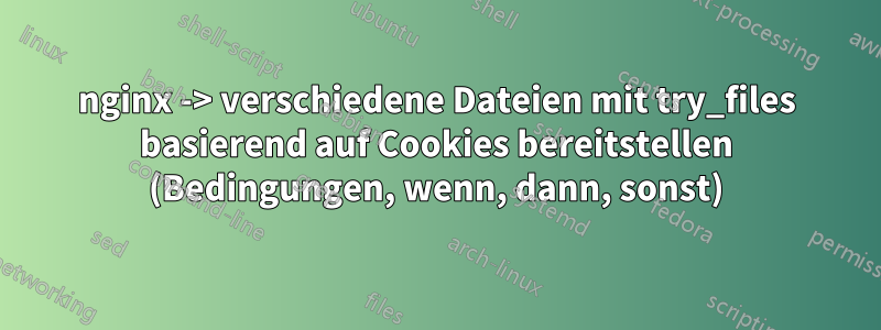 nginx -> verschiedene Dateien mit try_files basierend auf Cookies bereitstellen (Bedingungen, wenn, dann, sonst)