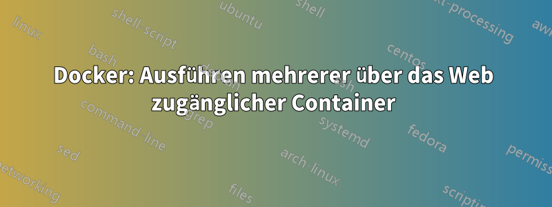 Docker: Ausführen mehrerer über das Web zugänglicher Container