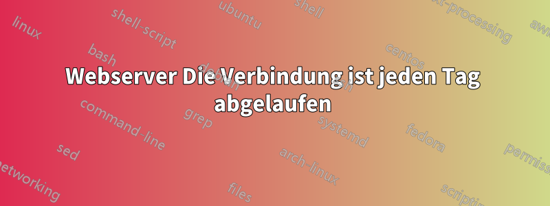 Webserver Die Verbindung ist jeden Tag abgelaufen