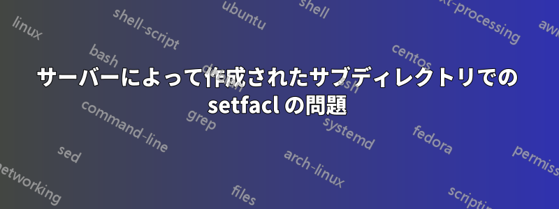 サーバーによって作成されたサブディレクトリでの setfacl の問題