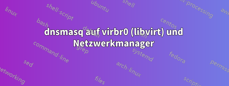 dnsmasq auf virbr0 (libvirt) und Netzwerkmanager