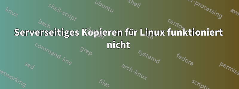 Serverseitiges Kopieren für Linux funktioniert nicht