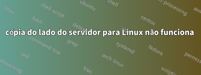 cópia do lado do servidor para Linux não funciona