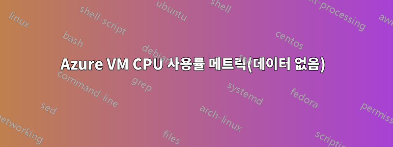 Azure VM CPU 사용률 메트릭(데이터 없음) 