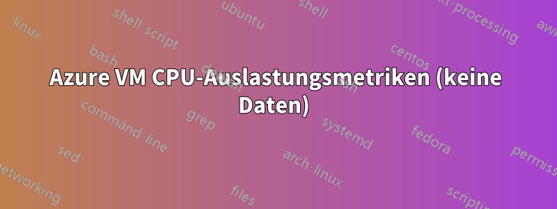 Azure VM CPU-Auslastungsmetriken (keine Daten) 