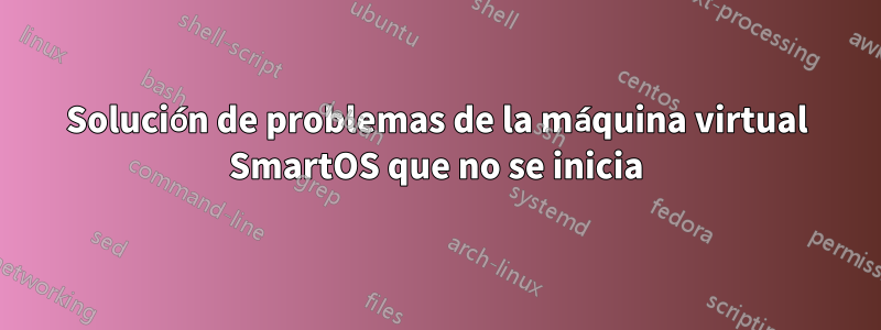 Solución de problemas de la máquina virtual SmartOS que no se inicia