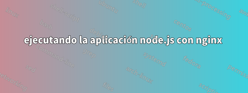 ejecutando la aplicación node.js con nginx