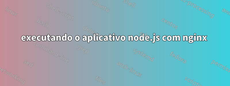 executando o aplicativo node.js com nginx