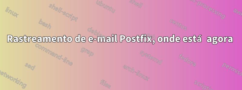 Rastreamento de e-mail Postfix, onde está agora