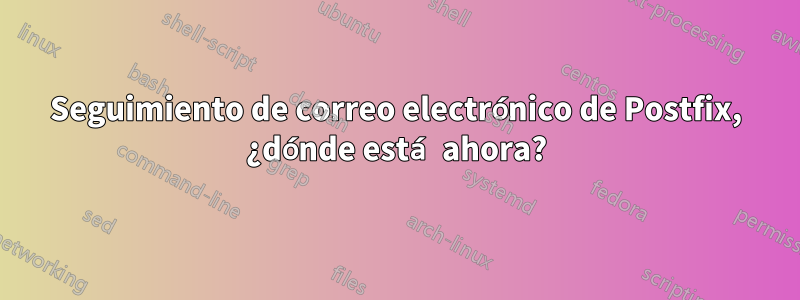 Seguimiento de correo electrónico de Postfix, ¿dónde está ahora?