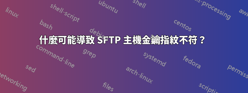 什麼可能導致 SFTP 主機金鑰指紋不符？