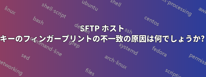 SFTP ホスト キーのフィンガープリントの不一致の原因は何でしょうか?