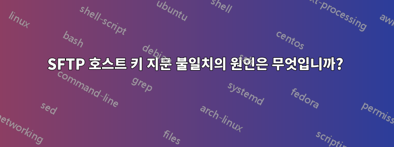 SFTP 호스트 키 지문 불일치의 원인은 무엇입니까?