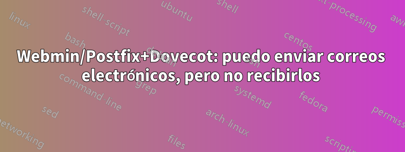 Webmin/Postfix+Dovecot: puedo enviar correos electrónicos, pero no recibirlos