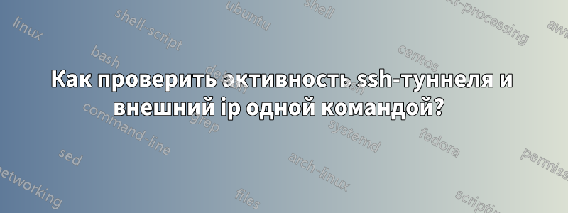 Как проверить активность ssh-туннеля и внешний ip одной командой? 