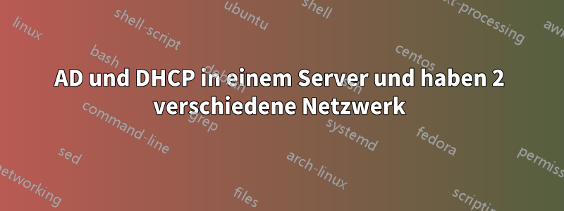 AD und DHCP in einem Server und haben 2 verschiedene Netzwerk