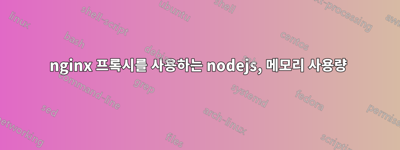 nginx 프록시를 사용하는 nodejs, 메모리 사용량