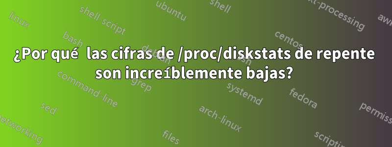 ¿Por qué las cifras de /proc/diskstats de repente son increíblemente bajas?