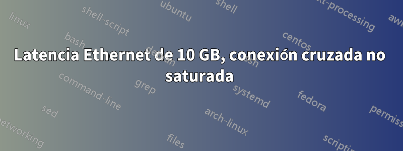 Latencia Ethernet de 10 GB, conexión cruzada no saturada