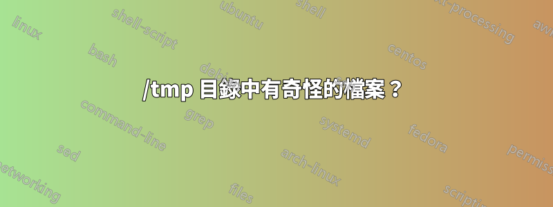 /tmp 目錄中有奇怪的檔案？