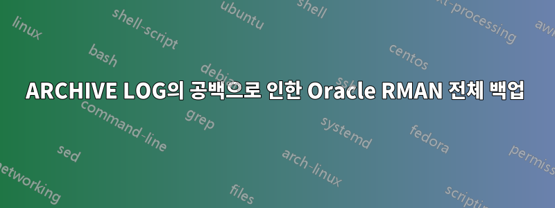 ARCHIVE LOG의 공백으로 인한 Oracle RMAN 전체 백업