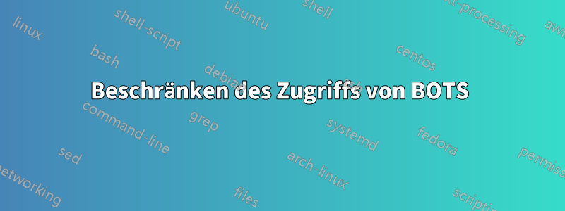 Beschränken des Zugriffs von BOTS