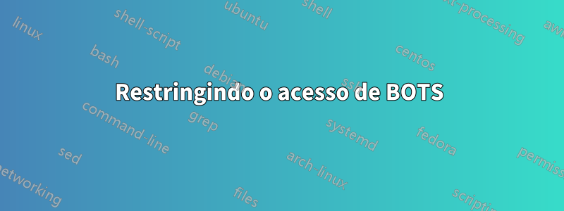 Restringindo o acesso de BOTS