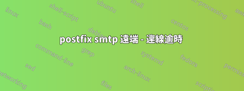 postfix smtp 遠端 - 連線逾時