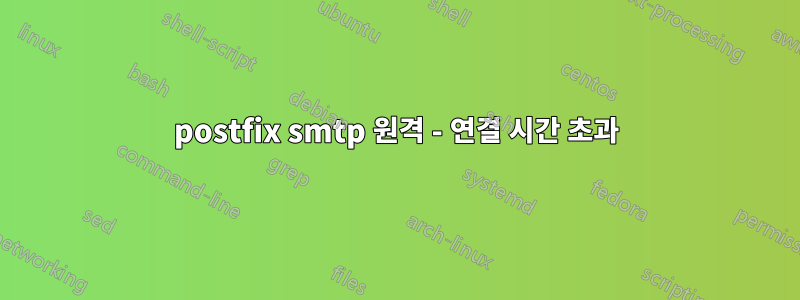 postfix smtp 원격 - 연결 시간 초과