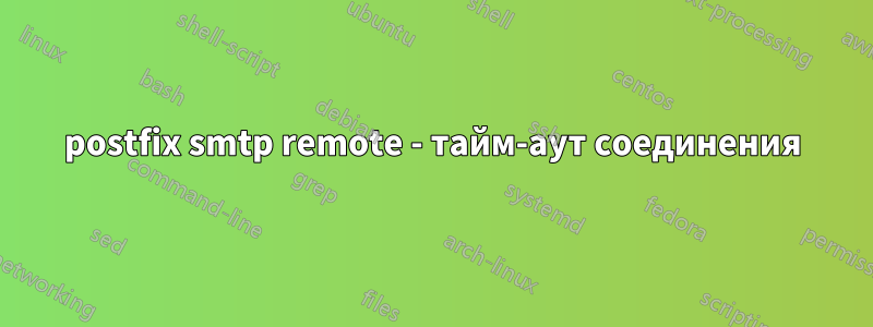 postfix smtp remote - тайм-аут соединения