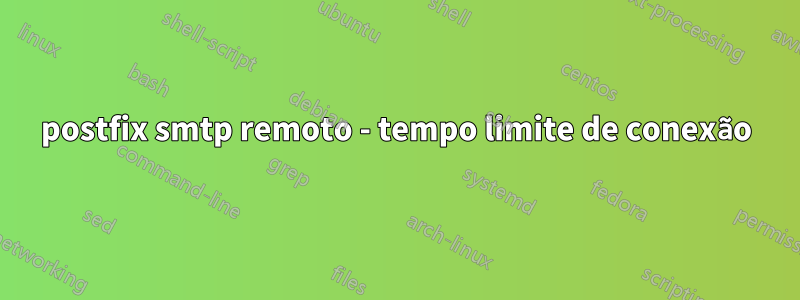 postfix smtp remoto - tempo limite de conexão